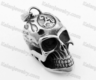 Stainless Steel Skull Pendant KJP570016