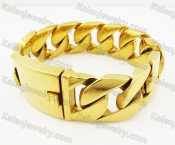 Gold Plating Large Steel Bracelet KJB550047