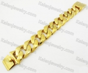 Gold Plating Large Stainless Steel Bracelet KJB550049