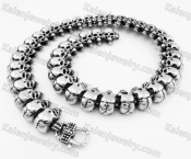 Large Steel Skull Necklace KJN550038