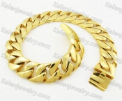 24mm Wide 43cm Long Large Gold Plating Steel Necklace KJN550047G
