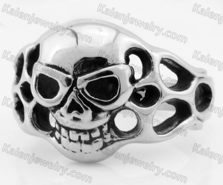 Stainless Steel Skull Ring KJR680011
