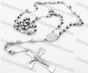 Steel Beads Chain with Cross Necklace KJN750020
