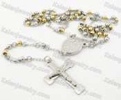 Steel Beads Chain with Cross Necklace KJN750021