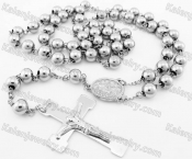 Steel Beads Chain with Cross Necklace KJN750028