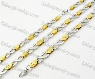 Steel Bracelet and Necklace Set KJS750011