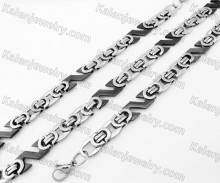 Steel Bracelet and Necklace Set KJS750023