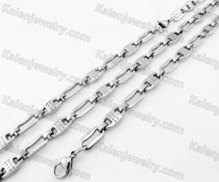 Steel Bracelet and Necklace Set KJS750035