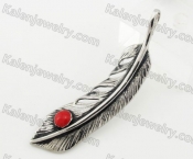 Stainless Steel Feather Pendant KJP170740
