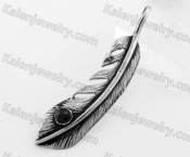 Stainless Steel Feather Pendant KJP170741
