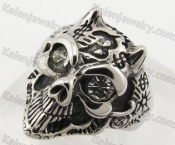 Stainless Steel Skull Ring KJR090371