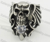 Stainless Steel Skull Ring KJR090404