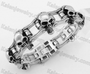 Steel Skull Bicycle Chain Bracelet KJB360021