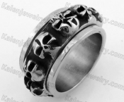 Steel Rotatable Skull Ring KJR370587