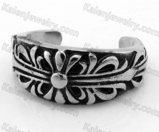 Steel Floral Ring KJR370596