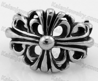 Steel Floral Ring KJR370598