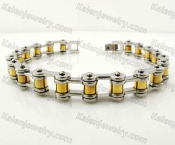 Gold Plating Steel Bicycle Chain Bracelet KJB100134
