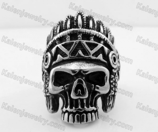 Stainless Steel Skull Ring KJR350355