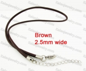 Steel Clasp Leather Necklace KJN790039