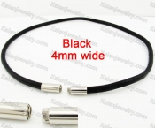 Steel Clasp Leather Necklace KJN790053
