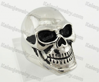 Big Stainless Steel Skull Ring KJR550075