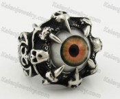 Stainless Steel Skull Eye Ring KJR370611