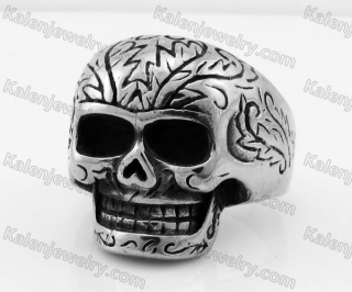 Stainless Steel Skull Ring KJR370615