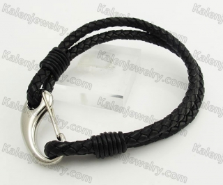 Stainless Steel Leather Bracelet KJB490006