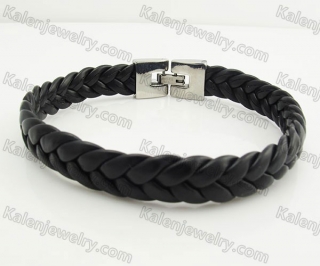 Stainless Steel Leather Bracelet KJB490008