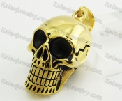 Gold Stainless Steel Skull Pendant KJR010186