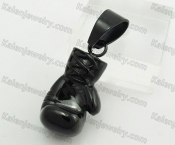 Black Stainless Steel Boxing Gloves Pendant KJR010188
