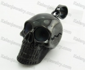 Black Stainless Steel Skull Pendant KJR010190