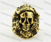 Stainless Steel Skull Ring KJR010334