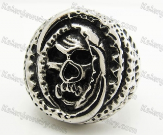 Stainless Steel Skull Ring KJR170037