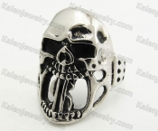 Stainless Steel Skull Ring KJR170047