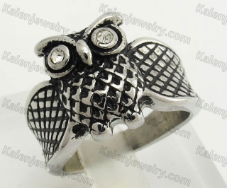 Stainless Steel Owl Ring KJR170060