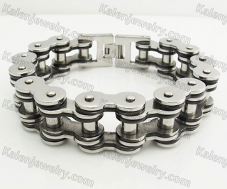 18.4mm wide Stainless Steel Bicycle Chain Bracelet KJB360031