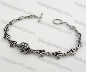 Stainless Steel Skull Bracelet KJB490001