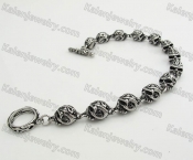 Stainless Steel Skull Bracelet KJB490003