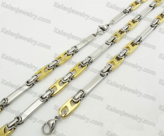 Steel Bracelet and Necklace Set KJS750042