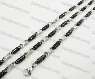 Steel Bracelet and Necklace Set KJS750043