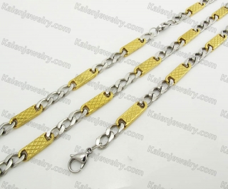 Steel Bracelet and Necklace Set KJS750052