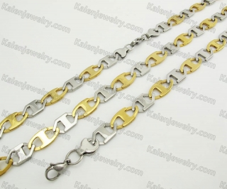 Steel Bracelet and Necklace Set KJS750060