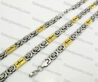 Steel Bracelet and Necklace Set KJS750066