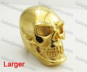 Gold Plating Stainless Steel Skull Ring KJR350395