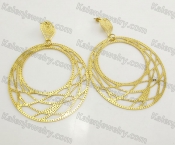 Gold Stainless Steel Earrings KJE051424