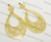 Gold Stainless Steel Earrings KJE051425