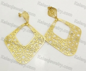 Gold Stainless Steel Earrings KJE051426
