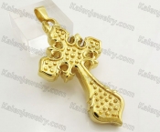Gold Stainless Steel Cross Pendant KJP051422