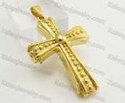 Gold Stainless Steel Cross Pendant KJP051426